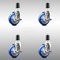 Service Caster 4 Inch 316SS Blue Poly Swivel 1-1/2 Inch Expanding Stem Caster Set Brake SCC SCC-SS316EX20S414-PPUBBLUE-TLB-112-4 - alternate 4